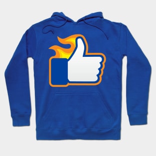 👍🏻 Embers of Approval: A Fiery Facebook Like 👍🏻 Hoodie